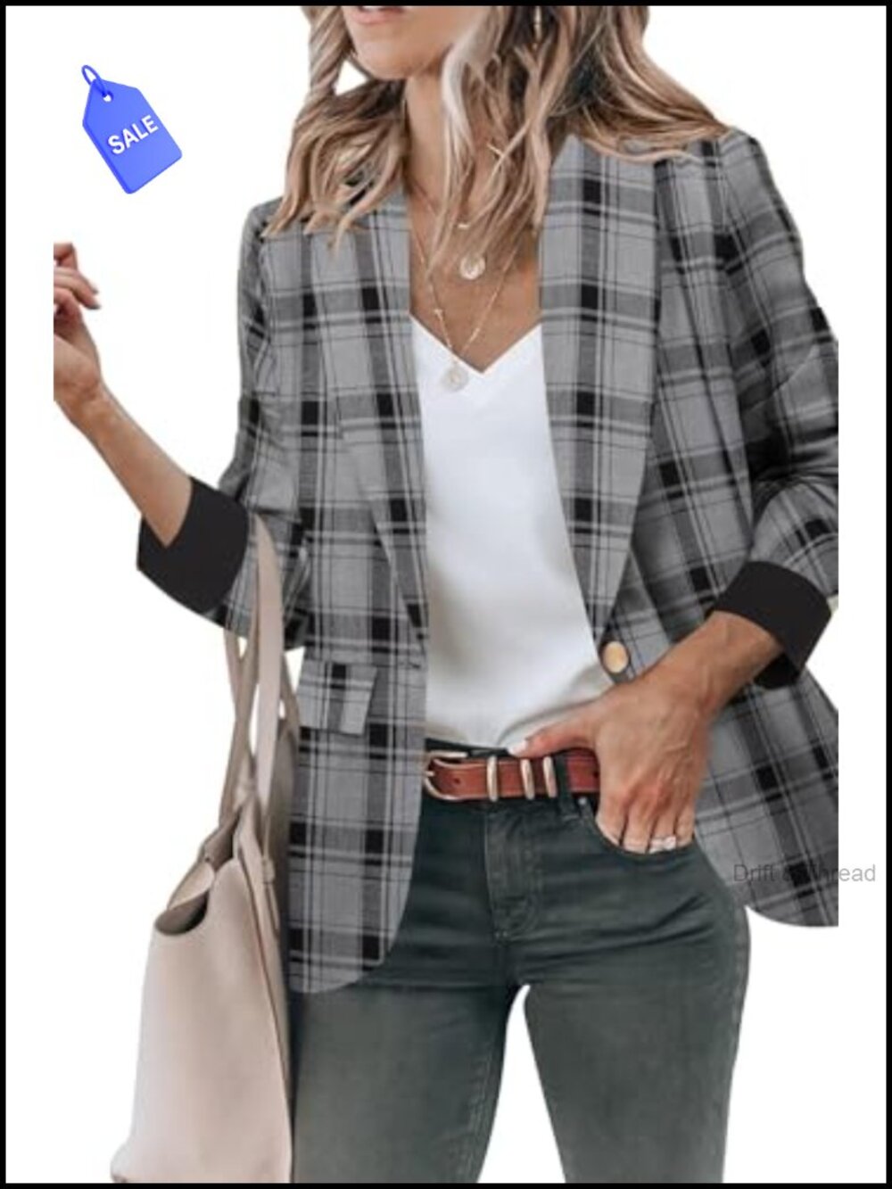 Women's Classic Blazer Jacket Work Office Casual Shawl Collar Button Front
